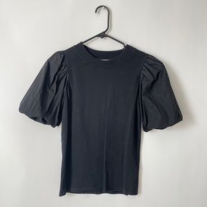 Nation LTD Black Puffy Sleeve Shirt